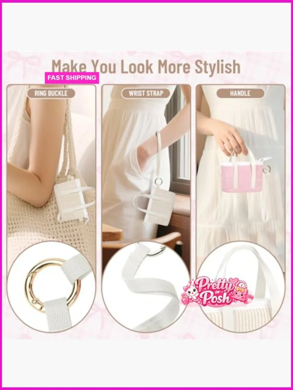 Corduroy Mini Tote Bag Keychain with Wristlet & Buckle